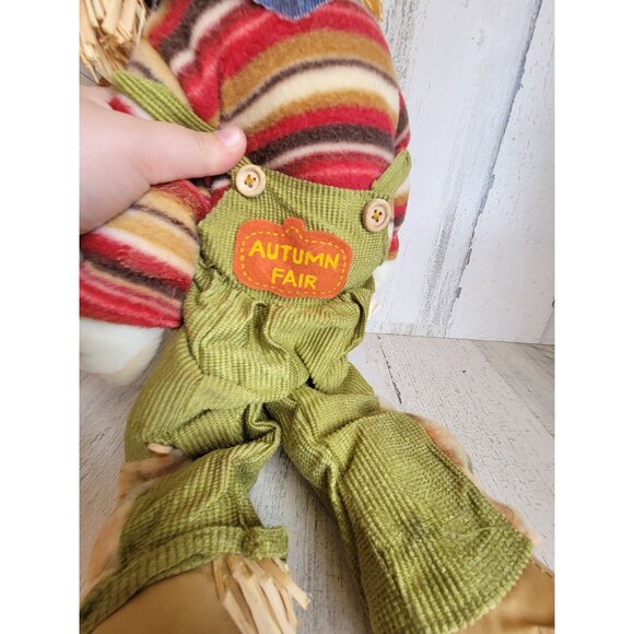 Sitting scarecrow Autumn farmer Halloween home decor figure - Picture 5 of 7